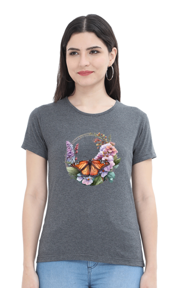 Butterfly Garden Women’s Regular Fit Cotton T-Shirt