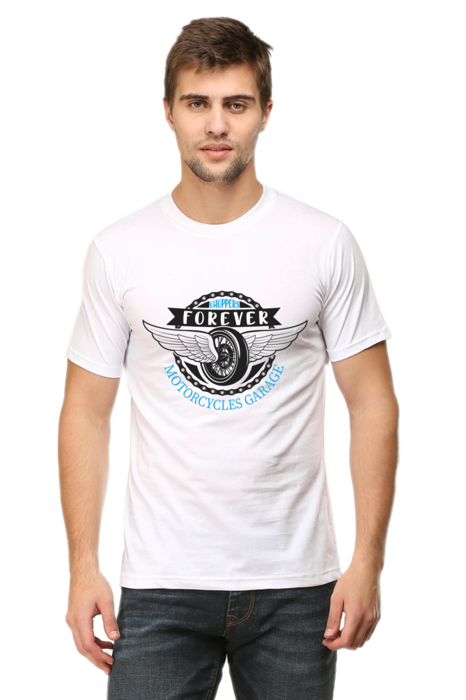 Choppers Forever Motorcycle Garage T-Shirt for Men