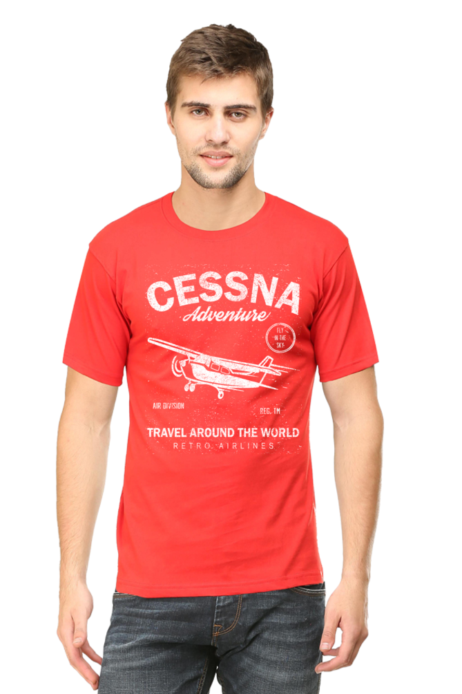 Cessna Adventure - Vintage Aviation Graphic Men's T-Shirt