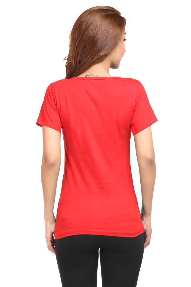 Women’s Regular Fit Half Sleeve T-Shirt with Sarcastic Eye Roll Print