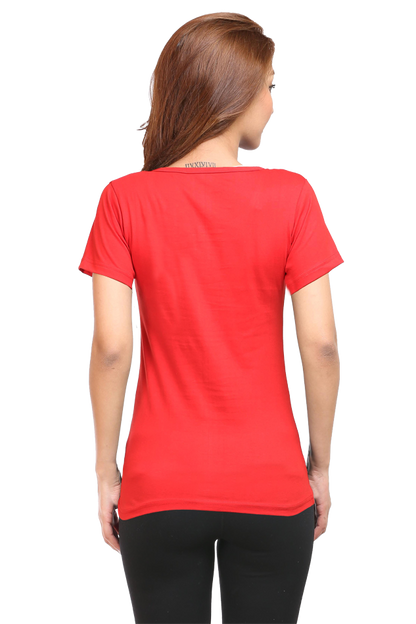 Women’s Regular Fit Half Sleeve T-Shirt with Sarcastic Eye Roll Print