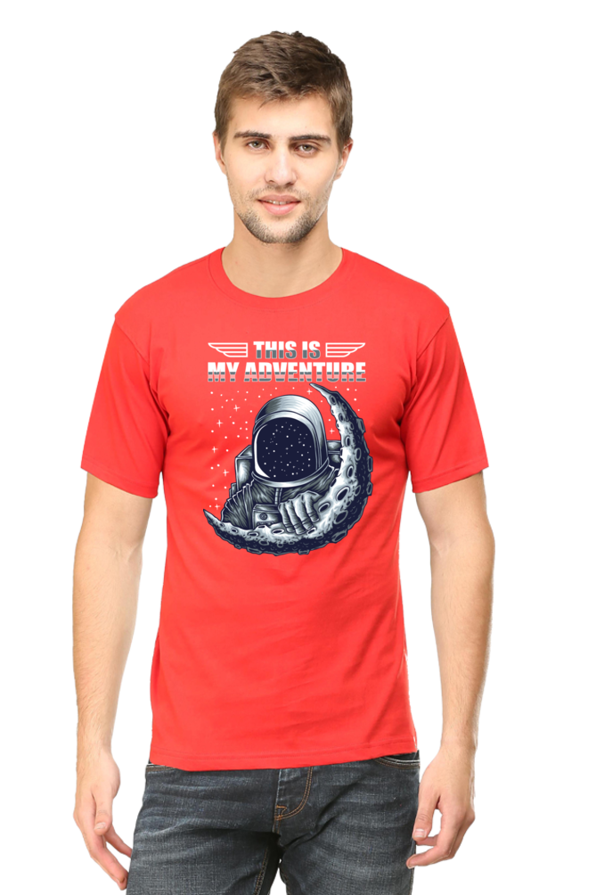 Galactic Adventure Men’s Breathable Cotton T-Shirt