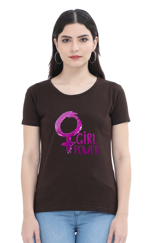 Empowerment Elegance: Cotton ‘Girl Power’ T-Shirt