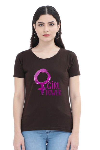 Empowerment Elegance: Cotton ‘Girl Power’ T-Shirt