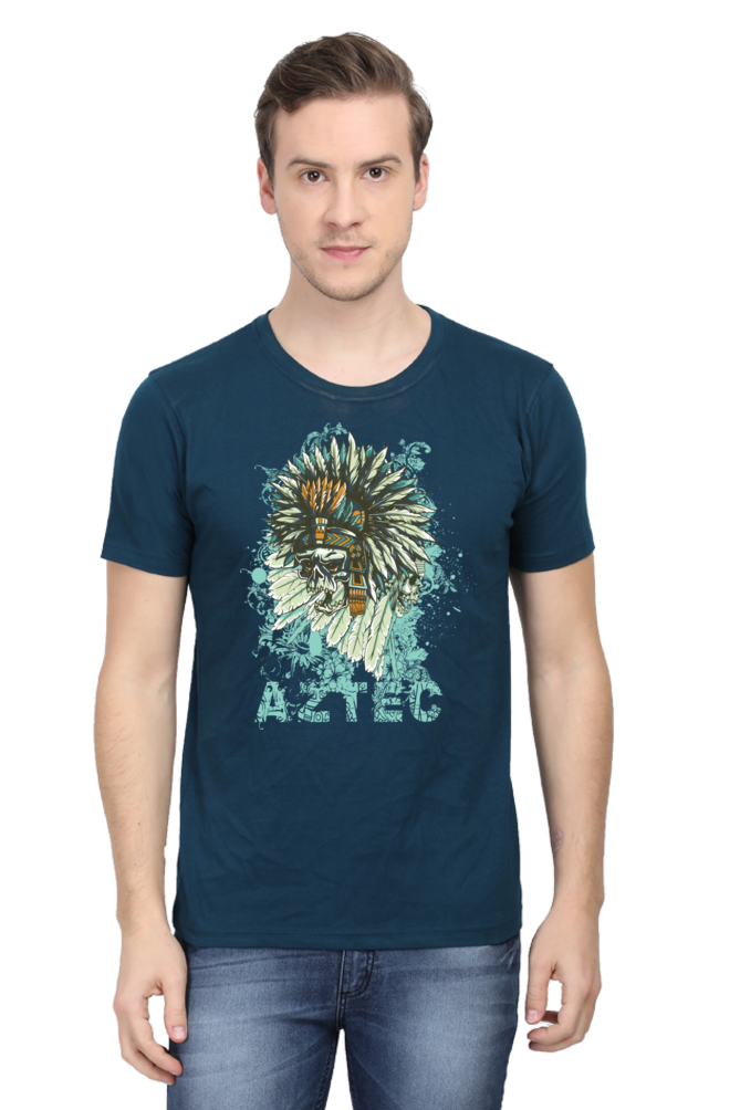 Aztec Warrior Men's T-Shirt - Artistic and Comfortable Cotton Tee