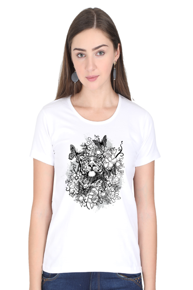 Floral Animal Women’s Cotton T-Shirt