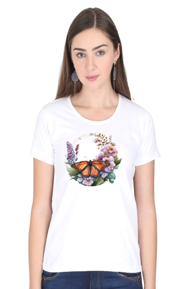 Butterfly Garden Women’s Regular Fit Cotton T-Shirt