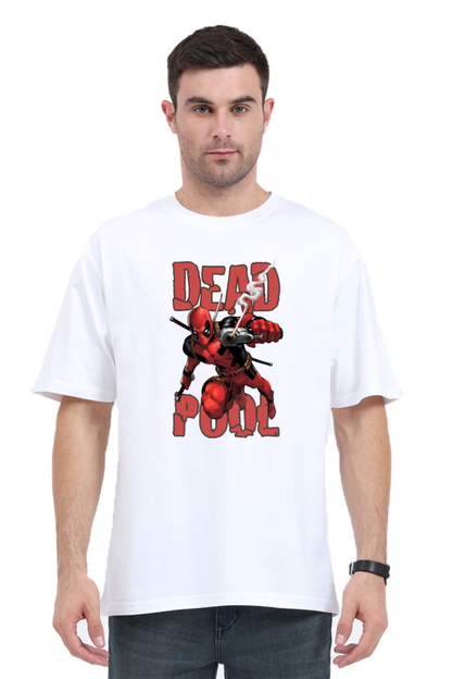 Deadpool Action Pose Men’s Oversized T-Shirt