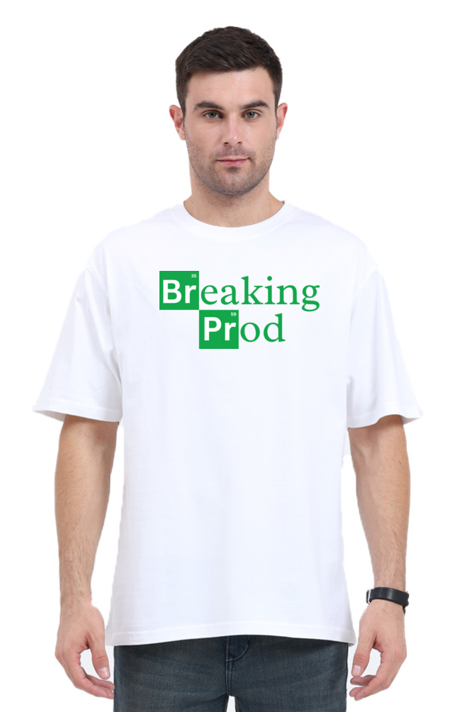 Breaking Prod Men's Oversized T-Shirt - Bold and Unique Design