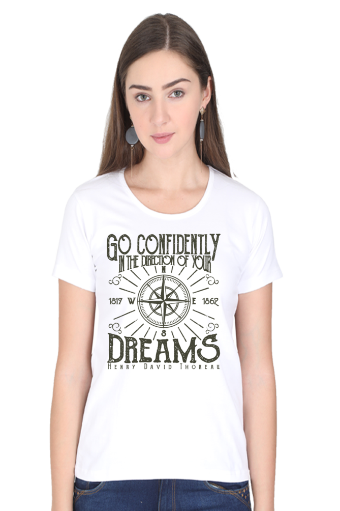 Go Confidently - Inspirational Graphic Women’s T-Shirt