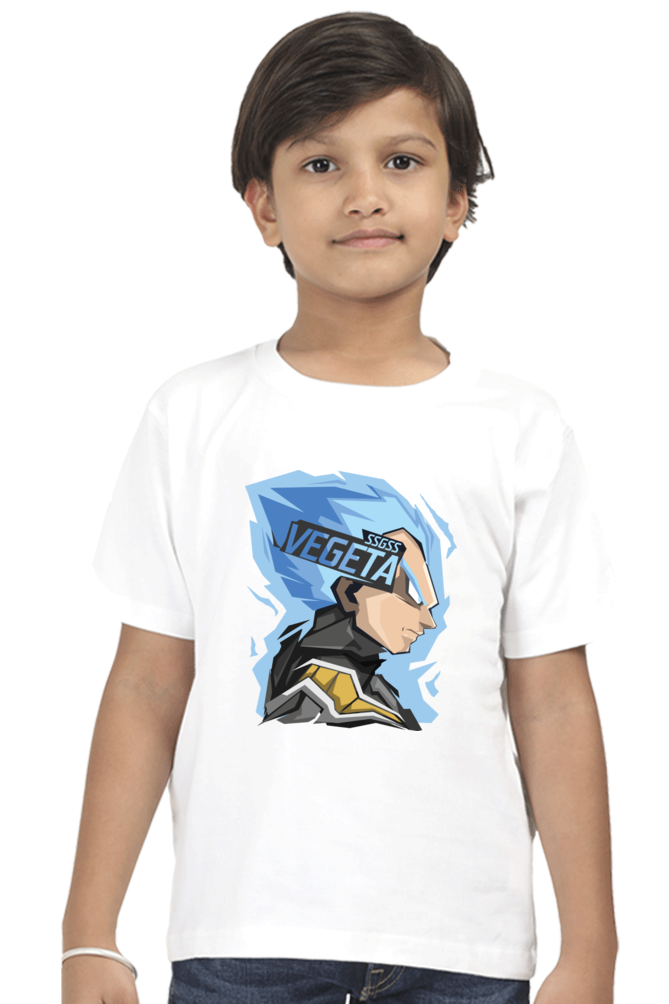 Vegeta Abstract Graphic Style Cotton T-Shirt for Kids