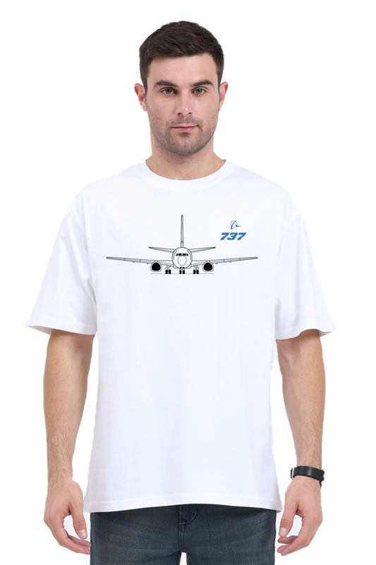 Boeing 737 Men’s Oversized Cotton T-Shirt