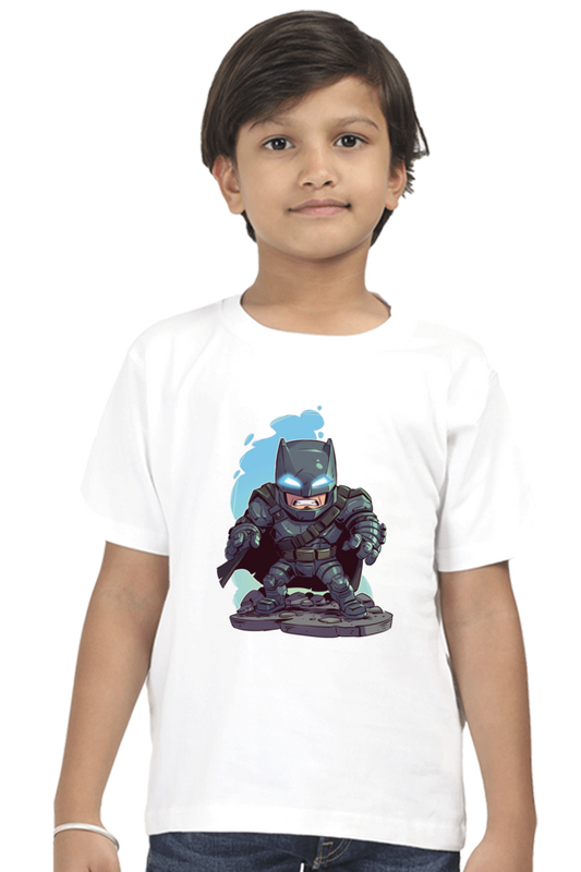 Boys’ Batman T-Shirt with Vivid Print and 100% Cotton Fabric