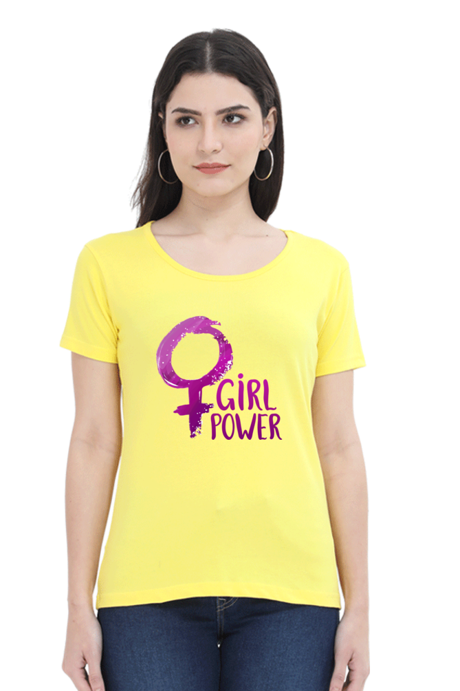 Empowerment Elegance: Cotton ‘Girl Power’ T-Shirt