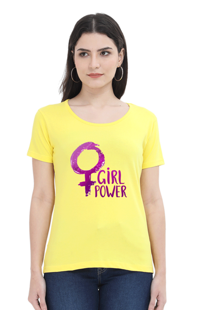 Empowerment Elegance: Cotton ‘Girl Power’ T-Shirt