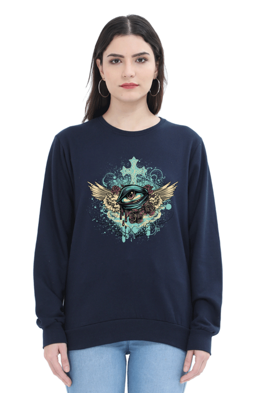 Eye Wings Women's T-Shirt - Oversized and Artistic Cotton Tee