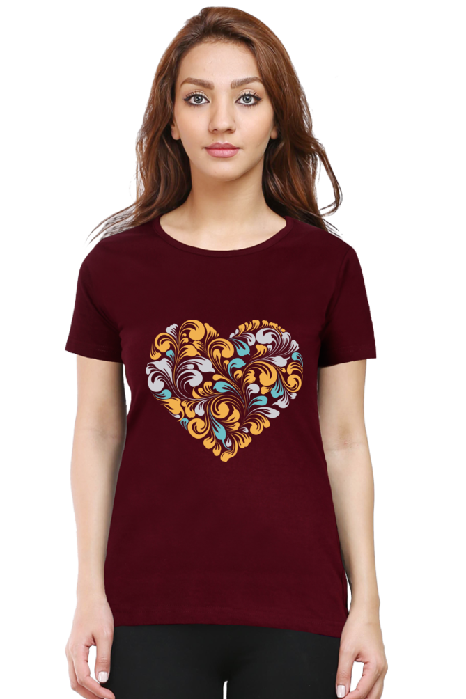 Colorful Heart Women’s Cotton T-Shirt