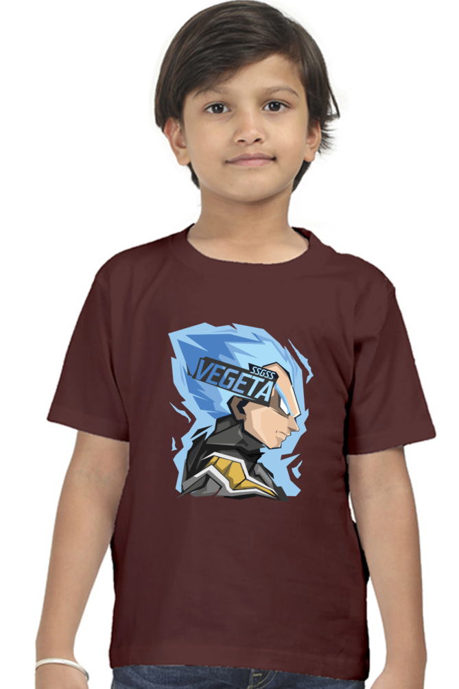 Vegeta Abstract Graphic Style Cotton T-Shirt for Kids