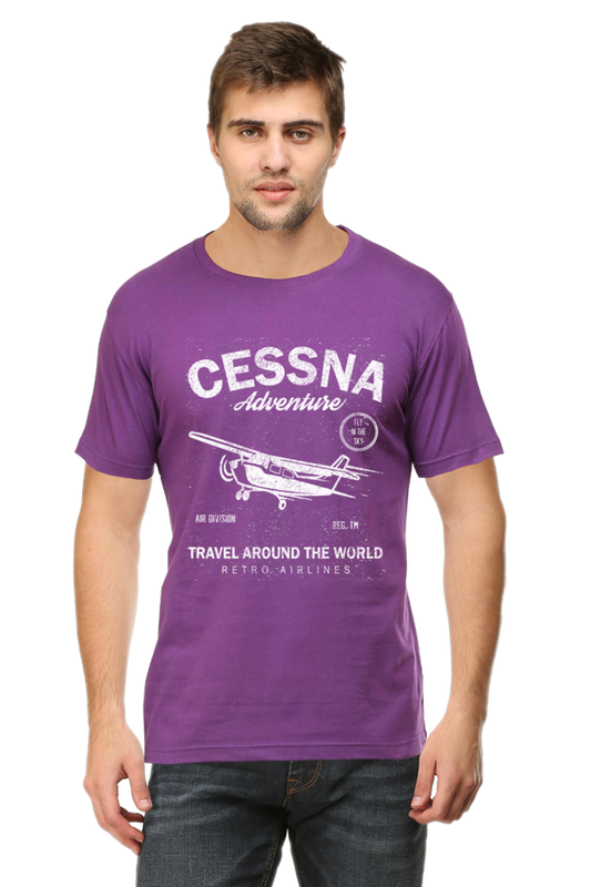 Cessna Adventure - Vintage Aviation Graphic Men's T-Shirt