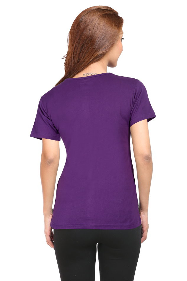 Women’s Regular Fit Half Sleeve T-Shirt with Sarcastic Eye Roll Print