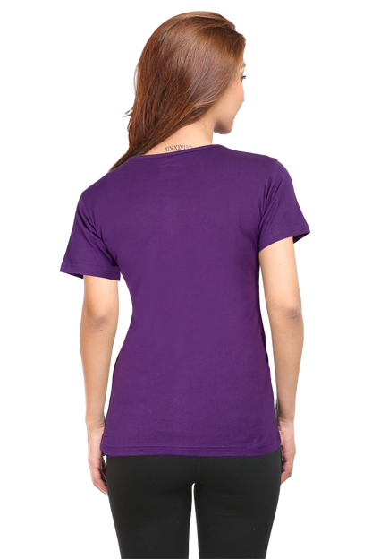 Women’s Regular Fit Half Sleeve T-Shirt with Sarcastic Eye Roll Print