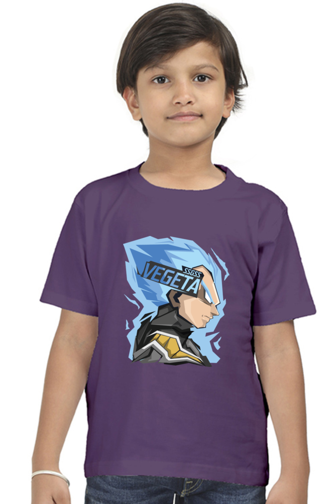 Vegeta Abstract Graphic Style Cotton T-Shirt for Kids