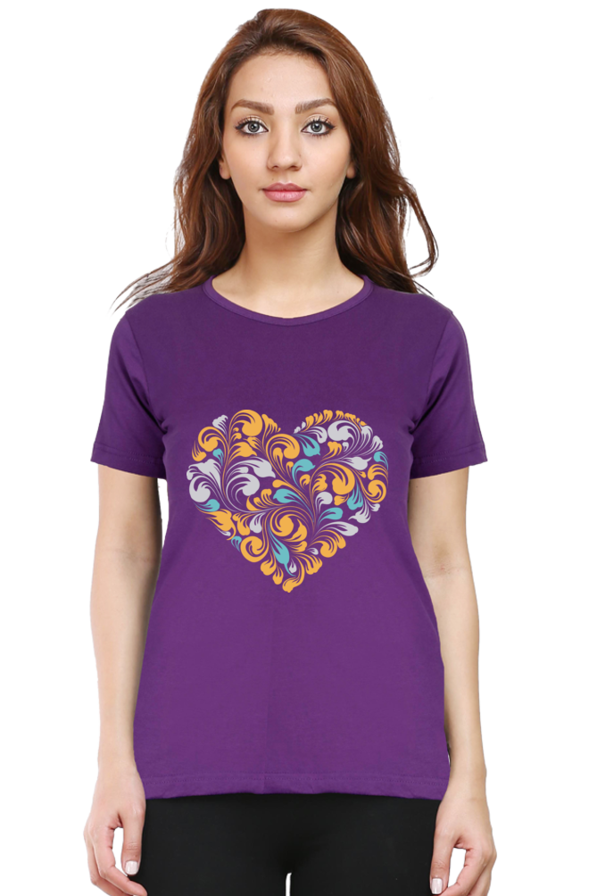 Colorful Heart Women’s Cotton T-Shirt