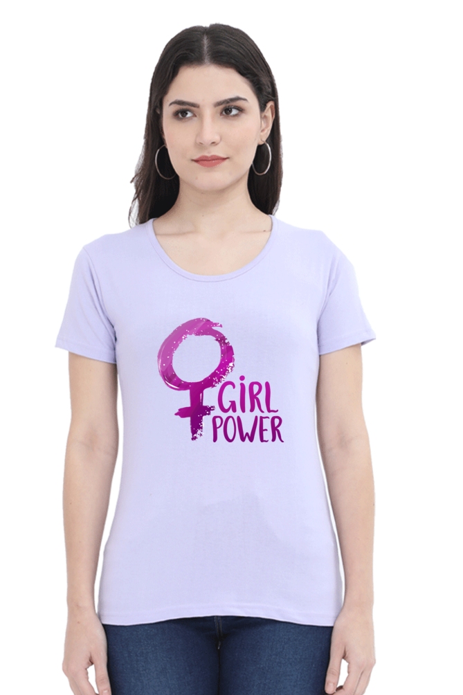 Empowerment Elegance: Cotton ‘Girl Power’ T-Shirt