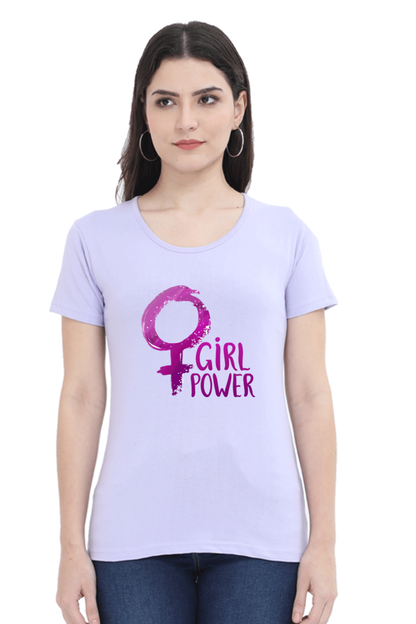 Empowerment Elegance: Cotton ‘Girl Power’ T-Shirt