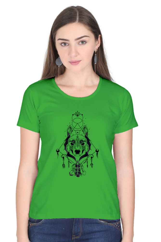 White Wolf Dreamcatcher T-Shirt - A Bold and Beautiful Statement