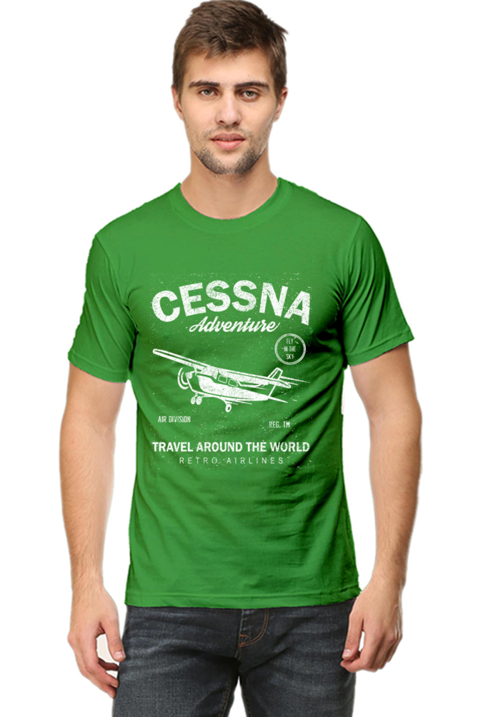 Cessna Adventure - Vintage Aviation Graphic Men's T-Shirt