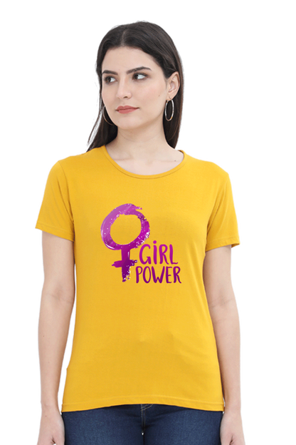 Empowerment Elegance: Cotton ‘Girl Power’ T-Shirt