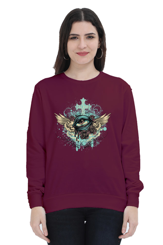 Eye Wings Women's T-Shirt - Oversized and Artistic Cotton Tee