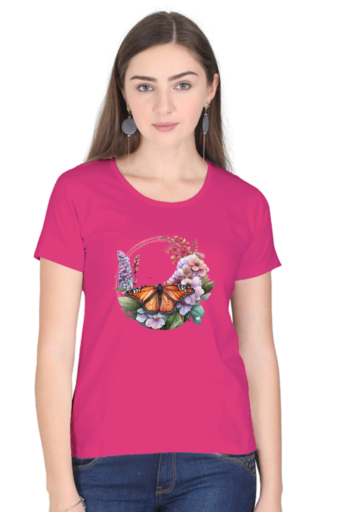 Butterfly Garden Women’s Regular Fit Cotton T-Shirt