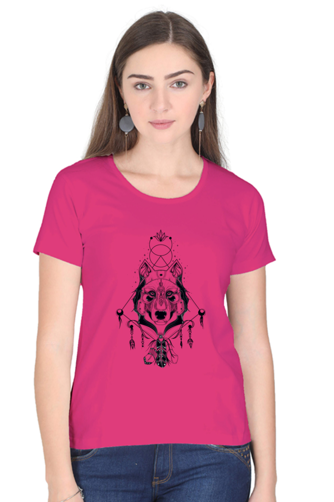 White Wolf Dreamcatcher T-Shirt - A Bold and Beautiful Statement