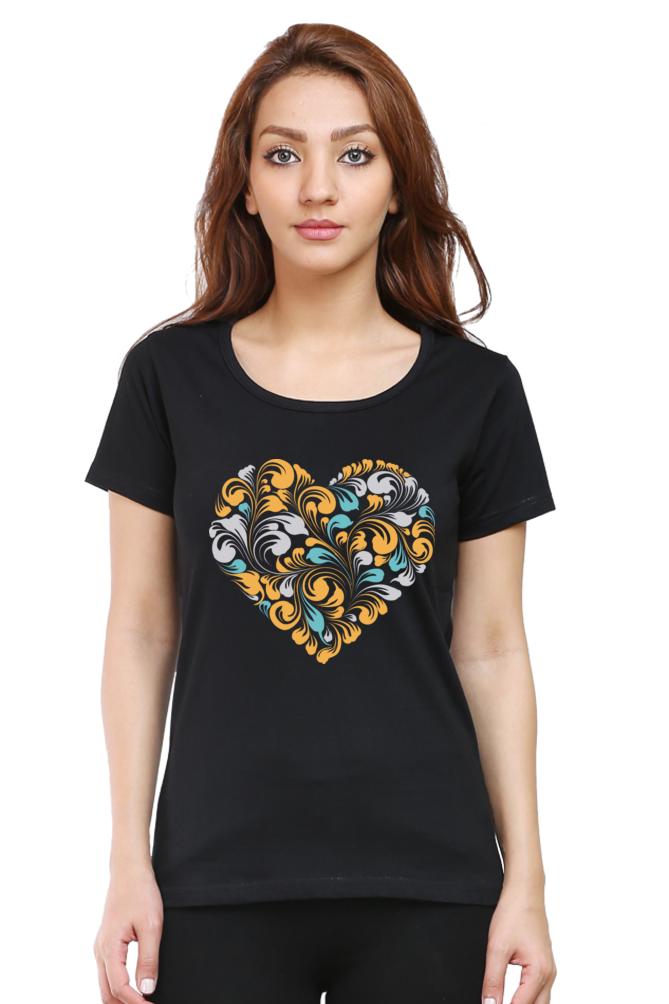 Colorful Heart Women’s Cotton T-Shirt