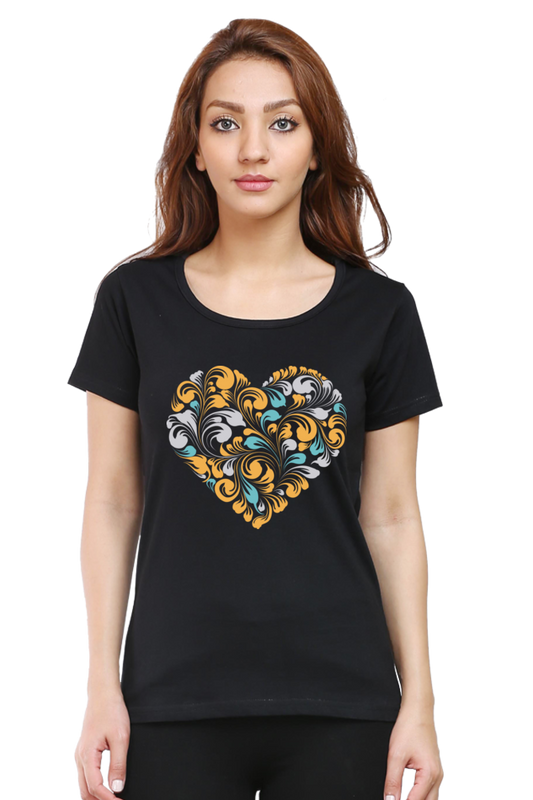 Colorful Heart Women’s Cotton T-Shirt