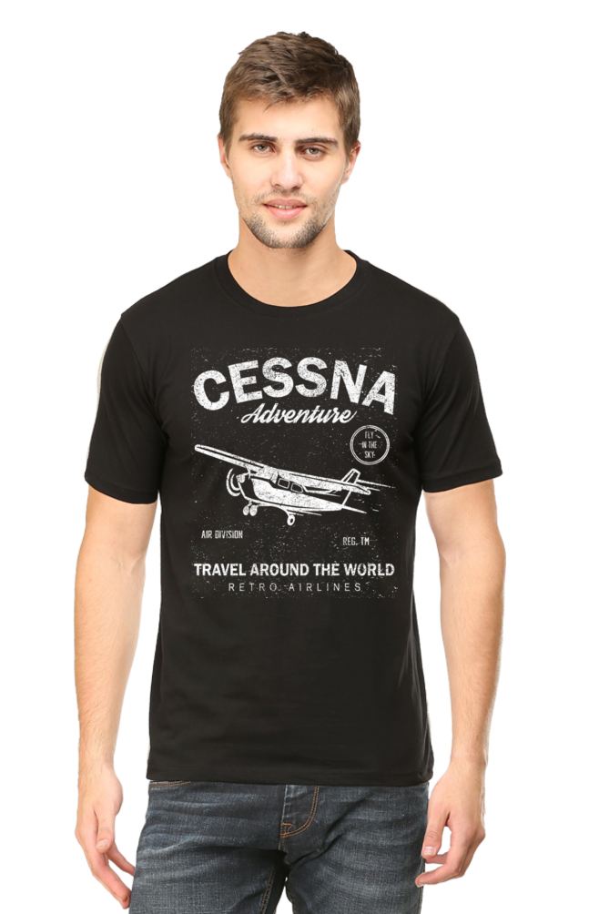 Cessna Adventure - Vintage Aviation Graphic Men's T-Shirt