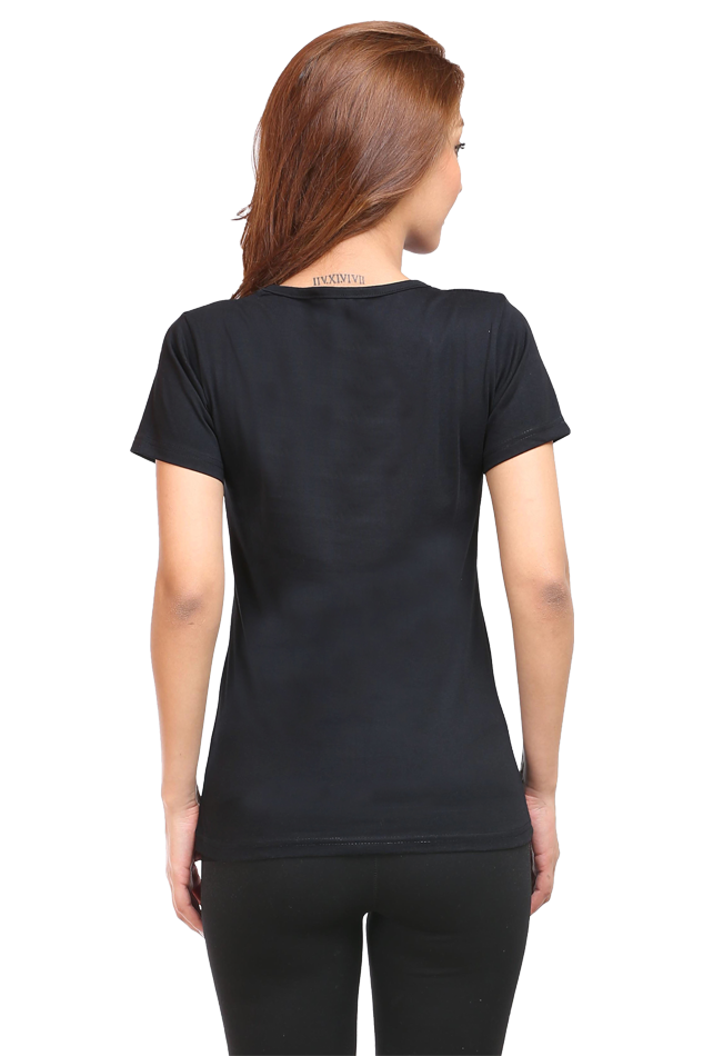 Women’s Regular Fit Half Sleeve T-Shirt with Sarcastic Eye Roll Print