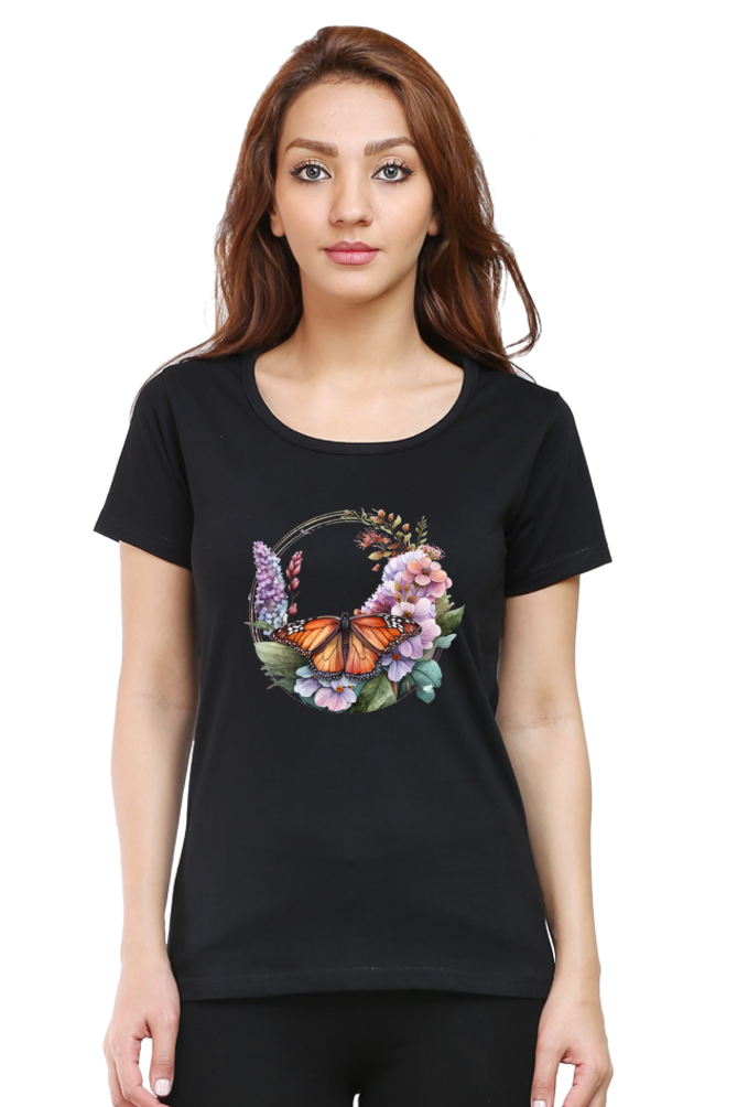 Butterfly Garden Women’s Regular Fit Cotton T-Shirt