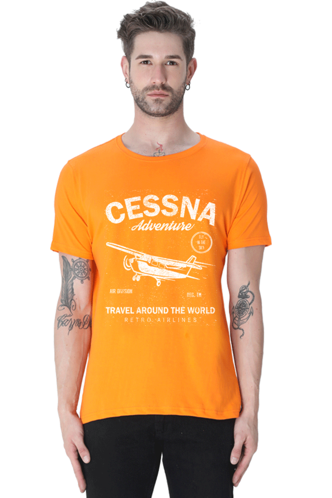 Cessna Adventure - Vintage Aviation Graphic Men's T-Shirt