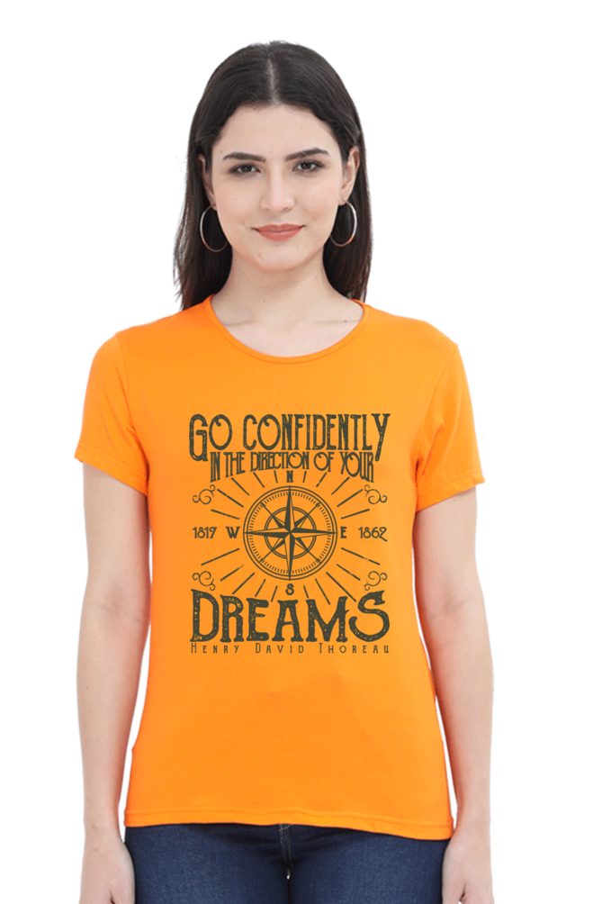 Go Confidently - Inspirational Graphic Women’s T-Shirt