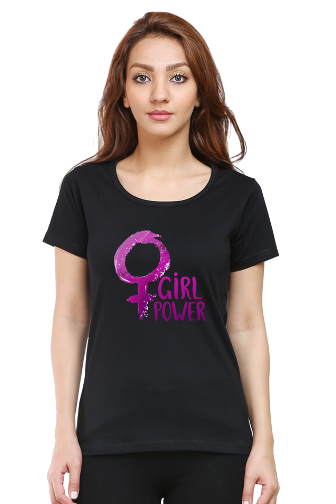 Empowerment Elegance: Cotton ‘Girl Power’ T-Shirt