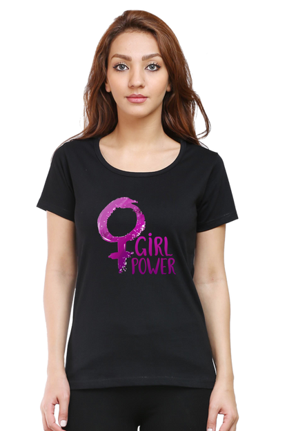 Empowerment Elegance: Cotton ‘Girl Power’ T-Shirt