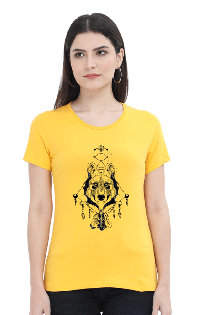 White Wolf Dreamcatcher T-Shirt - A Bold and Beautiful Statement