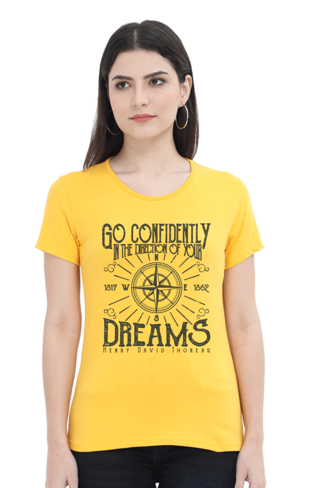 Go Confidently - Inspirational Graphic Women’s T-Shirt