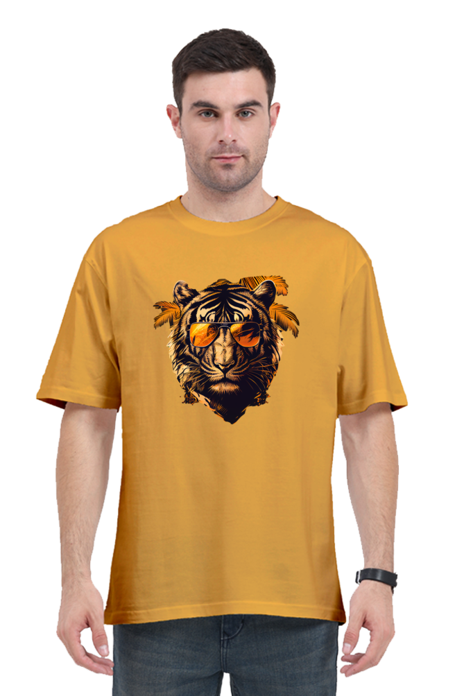 Cool Tiger Men’s Oversized Cotton T-Shirt