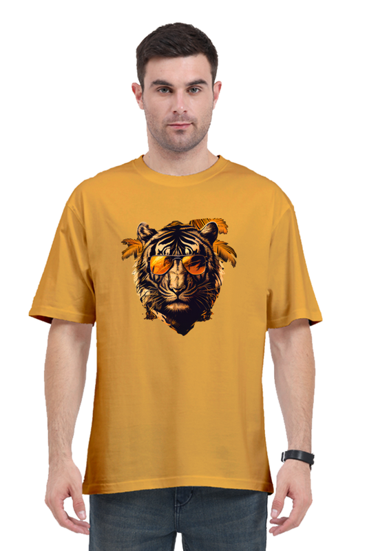 Cool Tiger Men’s Oversized Cotton T-Shirt