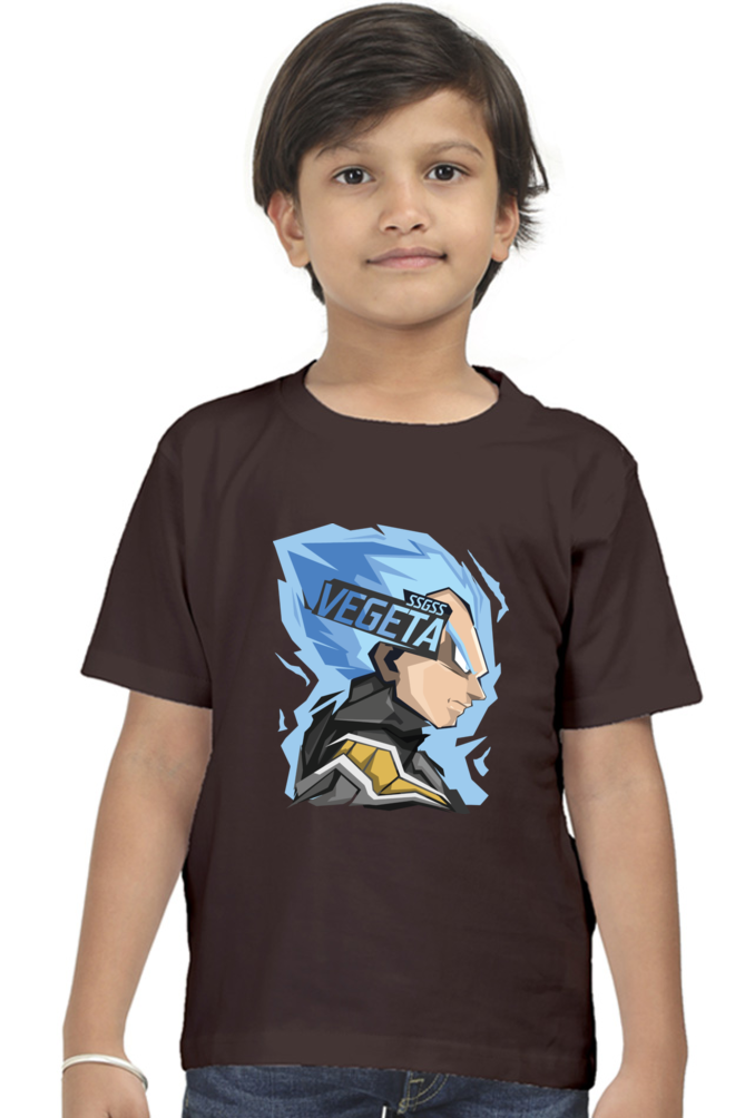 Vegeta Abstract Graphic Style Cotton T-Shirt for Kids