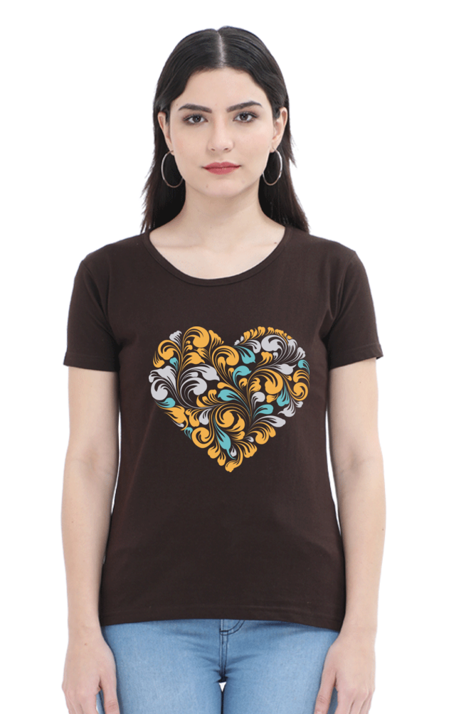 Colorful Heart Women’s Cotton T-Shirt